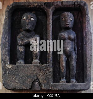 Banaue, Philippines-October 6, 2016: The Museum of Cordilleran Sculpture shows art of the Cordillera region.s peoples and cultures. Panegpanan or husb Stock Photo