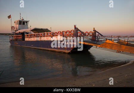 'La Olga' Coto Donana ferry, Sanlúcar de Barrameda, Spain Stock Photo