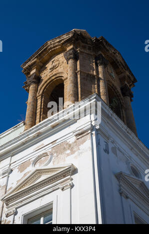 Belltower of Iglesia de San Juan de Dios, Cádiz, Spain Stock Photo