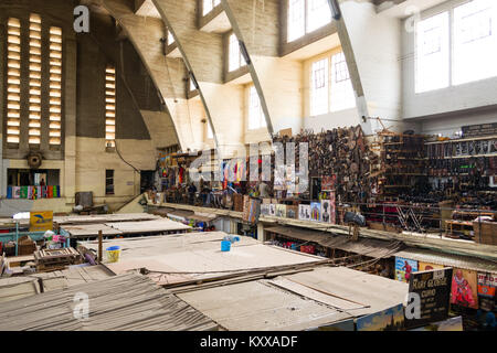 Interior of the Nairobi City Market with various goods and crafts on display for sale, Nairobi, Kenya, East Africa Stock Photo