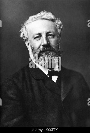 Félix Nadar 1820-1910 portraits Jules Verne (restoration) Stock Photo