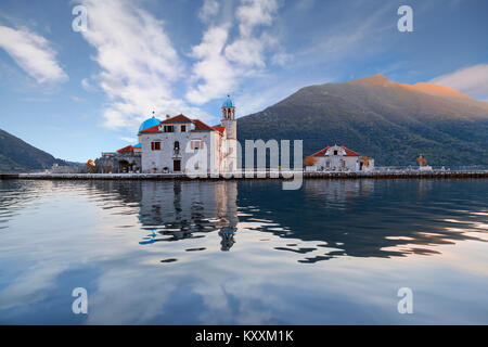 Church of Our Lady on the Rocks, on the island in Perast, Kotor bay, Montenegro. Stock Photo