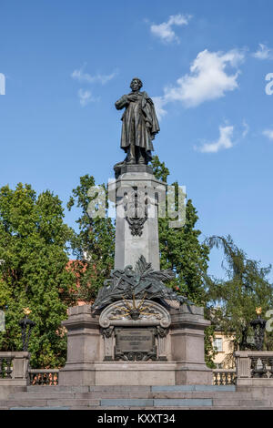 Adam Mickiewicz Monument in Warsaw unveiled in 1898 Stock Photo