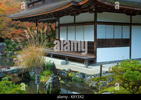 The World Heritage Site of the Ginkakuji Temple and garden in Kyoto, Japan. Fall. Stock Photo