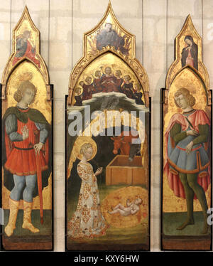 A painting by Giovanni di Paolo, depicting Saint Catherine of Siena, a ...