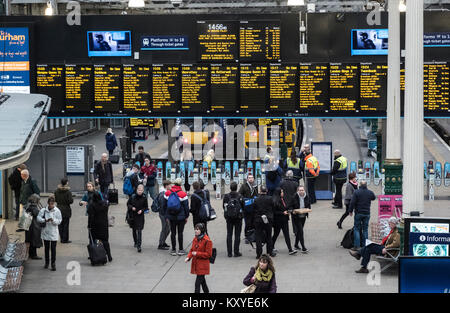 Interior view of Waverley Railway Station in Edinburgh, Scotland, United Kingdom Stock Photo