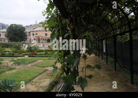 Fountain of Neptune, Italian Garden, Palace Andrea Doria, 2013, Villa of the Prince, Genoa, Liguria, Italy. Stock Photo