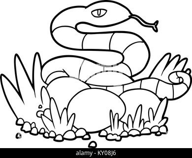 cartoon snake in nest Stock Vector