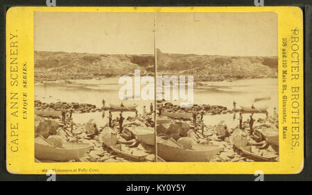 Fisherman at Folly Cove, by Procter Brothers Stock Photo