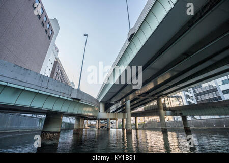 Tokyo River Cruising, Nihonbashi River, Chuo-Ku, Tokyo, Japan Stock Photo