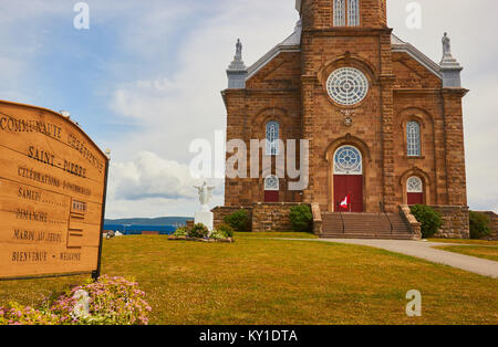 St Peter's Church (1893), Cheticamp, Cape Breton Island, Nova Scotia, Canada Stock Photo