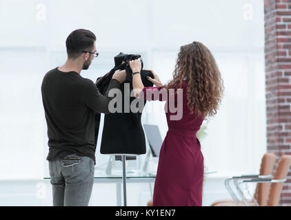 designers clothes working in the Studio. Stock Photo