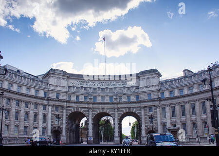 Admiralty Arch view from Trafalgar square,London,UK,06 August,2017. Stock Photo