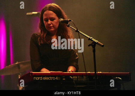 The Swedish singer, songwriter and musician Alice Boman performs a concert at Rockefeller during the Norwegian showcase festival and music conference by:Larm 2016 in Oslo. Norway, 06/03 2016. Stock Photo