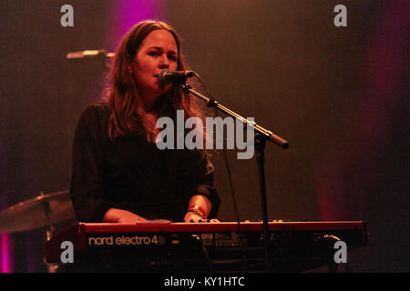 The Swedish singer, songwriter and musician Alice Boman performs a concert at Rockefeller during the Norwegian showcase festival and music conference by:Larm 2016 in Oslo. Norway, 06/03 2016. Stock Photo