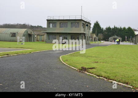 A control tower at a World War Two bomber command base in the UK Stock Photo
