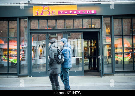 The iPic theater in the South Street Seaport in New York on Wednesday, December 27, 2017. iPic Entertainment Inc. announced that it will list its upcoming initial public offering on the Nasdaq stock exchange. Boca Raton, FL based iPic started in 2006 combining a restaurant and a movie theater experience. (© Richard B. Levine) Stock Photo