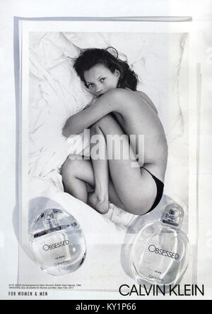 2010s UK Calvin Klein Magazine Advert Stock Photo