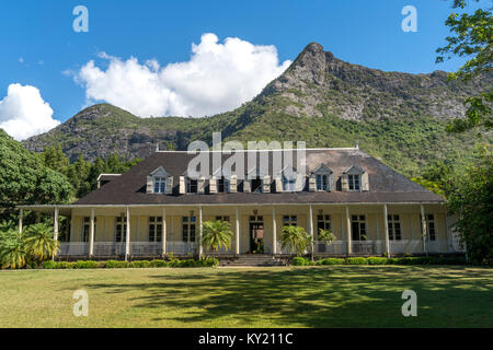 die historische Kolonialvilla Eureka House oder Maison Eureka in Moka, Mauritius, Afrika | authentic colonial house Eureka House or Maison Eureka in M Stock Photo