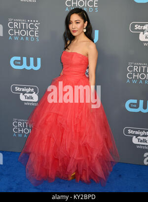 Santa Monica, California, USA. 11th Jan, 2018. Constance Wu 262 attends the The 23rd Annual Critics' Choice Awards at Barker Hangar on January 11, 2018 in Santa Monica, California Credit: Tsuni/USA/Alamy Live News Stock Photo