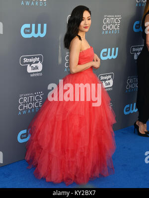 Santa Monica, California, USA. 11th Jan, 2018. Constance Wu 269 attends the The 23rd Annual Critics' Choice Awards at Barker Hangar on January 11, 2018 in Santa Monica, California Credit: Tsuni/USA/Alamy Live News Stock Photo