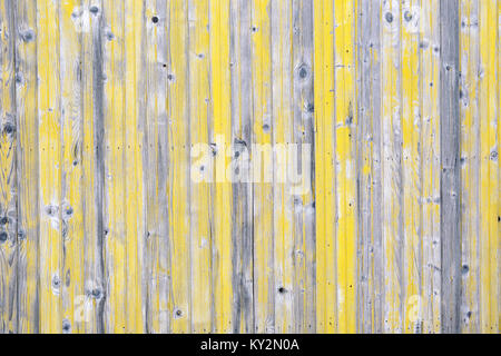 Old wooden background with gray and yellow paint Stock Photo