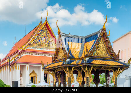 ornate roofs of buildings and temples in the royal palace in Thailand, Bangkok Stock Photo