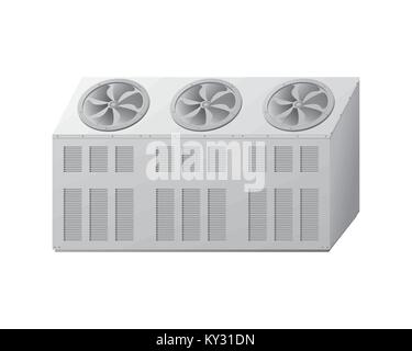 The outdoor unit of the chiller Stock Vector