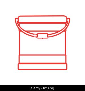 Outline Paint Bucket Object Drawing Vector Illustration Graphic Design Stock Vector