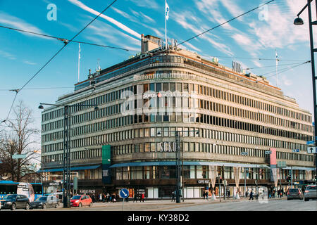 Helsinki, Finland - December 10, 2016: View Of Original Sokos Hotel In Winter Sunny Day Stock Photo