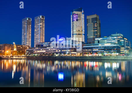 BUENOS AIRES, ARGENTINA - MAY 03, 2016: The Hilton Buenos Aires is a five star hotel in the Argentine capital. It is located in the Puerto Madero dist Stock Photo