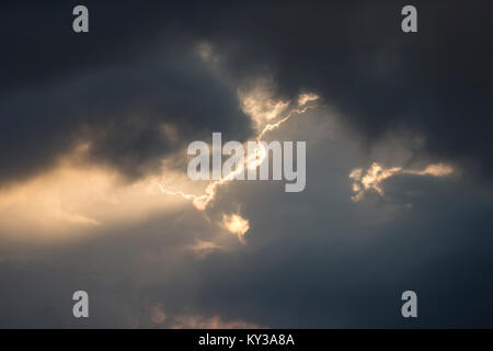 Heavy storm clouds gathering in the skies over South Africa Stock Photo