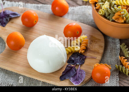 Mozzarella with tomatoes Stock Photo