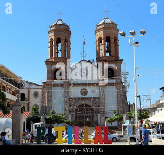 Iglesia De San Miguel Arcangel Catholic Church in Pitillal, Mexico Stock Photo