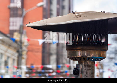 Gas heater in street close Stock Photo