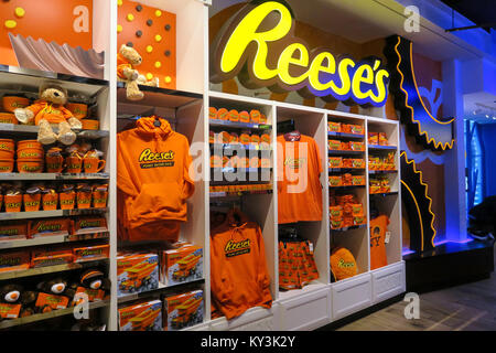 Themed Candy in Hershey's Chocolate World Times Square, NYC Stock Photo