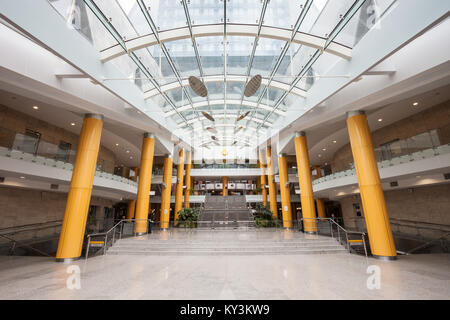 MINSK, BELARUS - MAY 06, 2016: The National Library of Belarus interior. It is library of the Republic of Belarus, now located in a new 72-metre high  Stock Photo