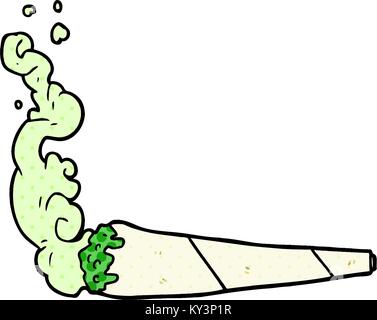 cartoon marijuiana joint Stock Vector