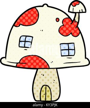 cartoon fairy mushroom house Stock Vector