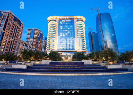 BAKU, AZERBAIJAN - SEPTEMBER 15, 2016: JW Marriott Absheron Baku  is a luxury 5 star hotel in the center of Baku, Azerbaijan. Stock Photo