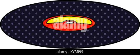cartoon old vinyl record Stock Vector