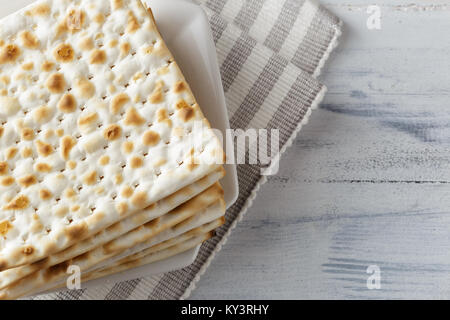 A Jewish Matzah bread. Passover holiday concept Stock Photo