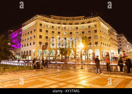 THESSALONIKI, GREECE - OCTOBER 11, 2016: Aristotelous Square is the main city square of Thessaloniki, Greece and is located on Nikis avenue, on the wa Stock Photo