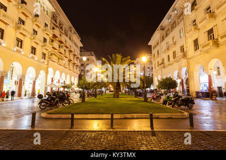 THESSALONIKI, GREECE - OCTOBER 11, 2016: Aristotelous Square is the main city square of Thessaloniki, Greece and is located on Nikis avenue, on the wa Stock Photo