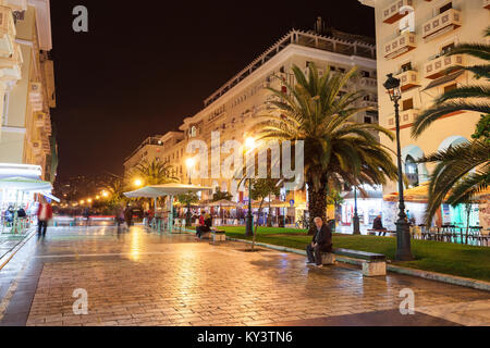 THESSALONIKI, GREECE - OCTOBER 11, 2016: Aristotelous Square is the main city square of Thessaloniki, Greece and is located on Nikis avenue, on the wa Stock Photo