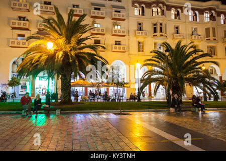 THESSALONIKI, GREECE - OCTOBER 11, 2016: Aristotelous Square is the main city square of Thessaloniki, Greece and is located on Nikis avenue, on the wa Stock Photo