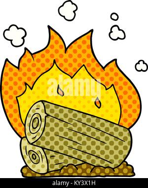 cartoon campfire Stock Vector