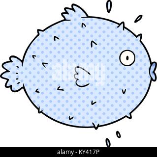 cartoon puffer fish Stock Vector