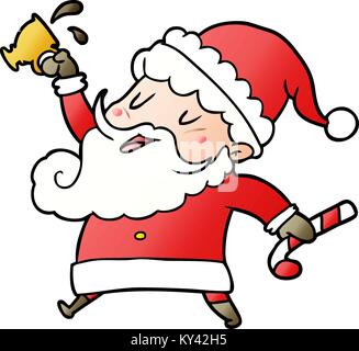 cartoon santa claus with hot cocoa Stock Vector