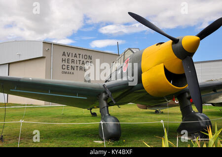 Omaka Aviation Heritage Centre museum, South Island, New Zealand. Junkers Ju-87 Stuka plane gate guardian Stock Photo